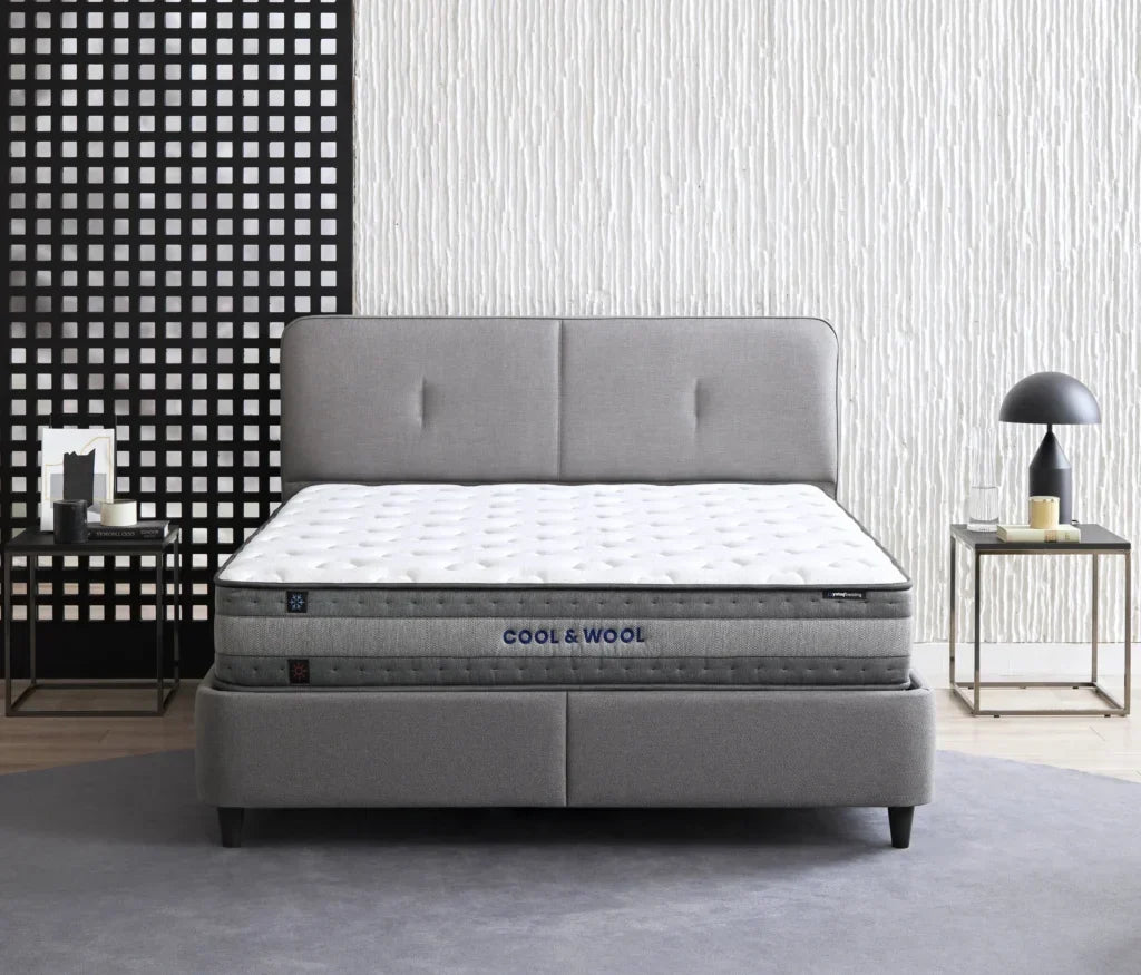 Lento Boxspring 3 in 1 Set met Cool Action hoofdbord en Ionic Energy Pro matras 120x200