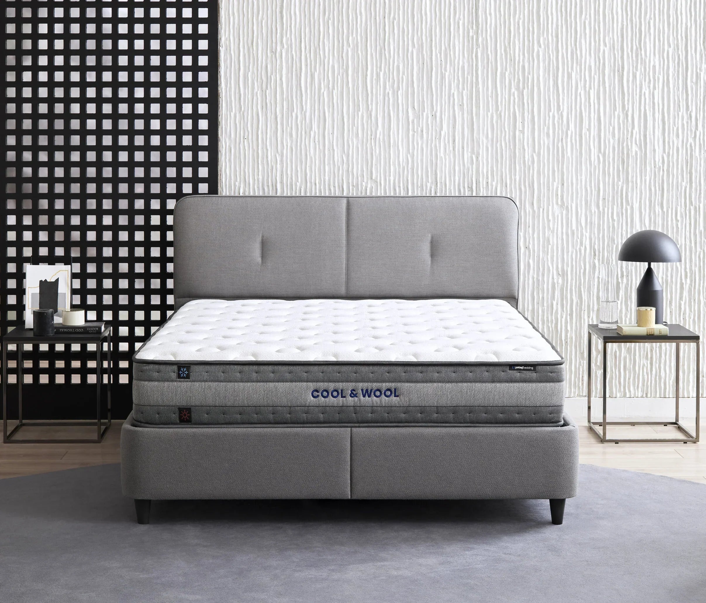 Lento Boxspring 3 in 1 Set met Cool Action hoofdbord en Ionic Energy Pro matras 120x200
