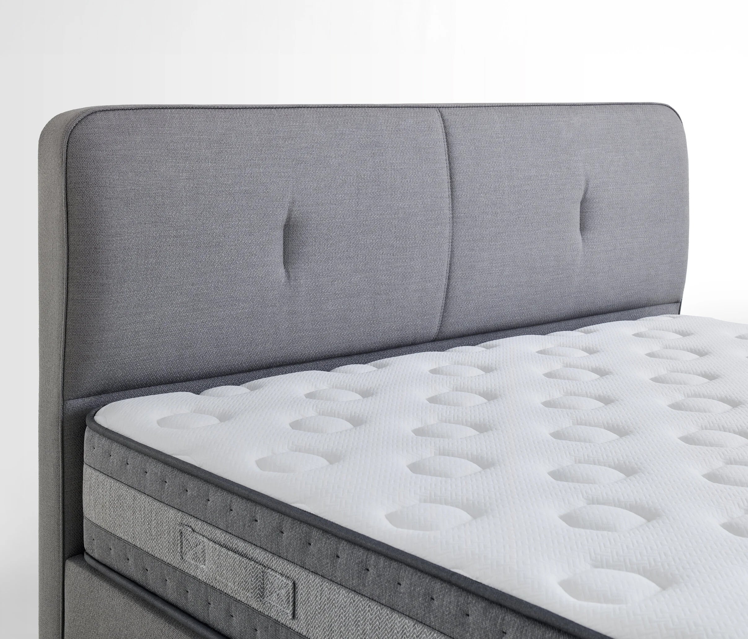Lento Boxspring met Opbergruimte | Cool Action Hoofdbord incl. Ionic Energy Pro Matras | 3 in 1 Set - 180x200 - Creme (14207)