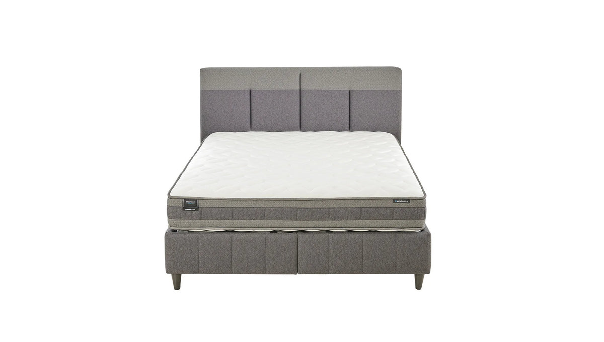 Dream Line baza boxspring met matras, vooraanzicht op witte achtergrond