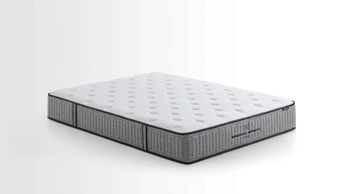 Ergocoil Infinity matras met grijze gestikte zijkant