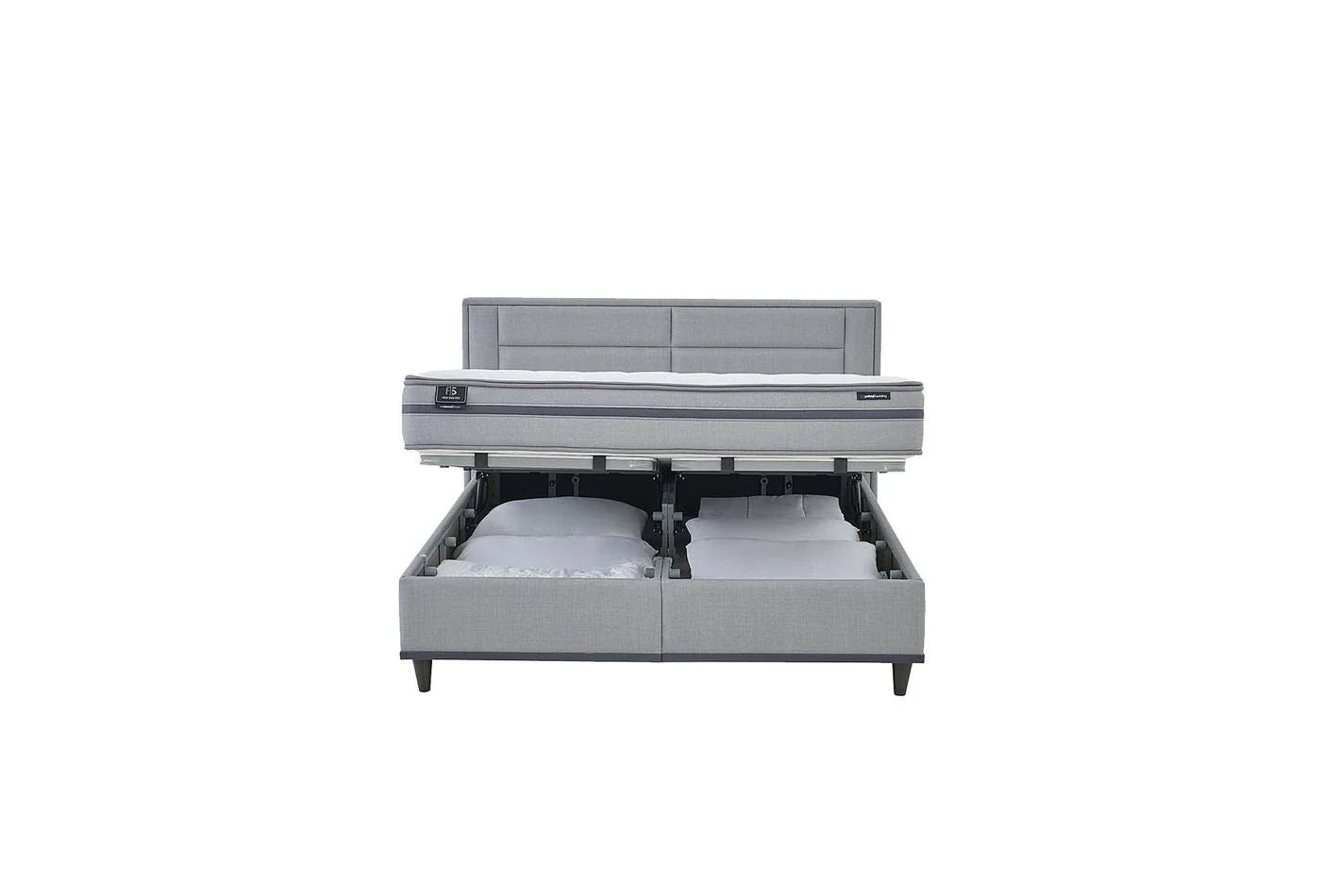 Yatas Bedding | Fresh Sense Baza 3 in 1 Set 160x200 Grijs 4705 | Boxsprings | Met Opbergruimte