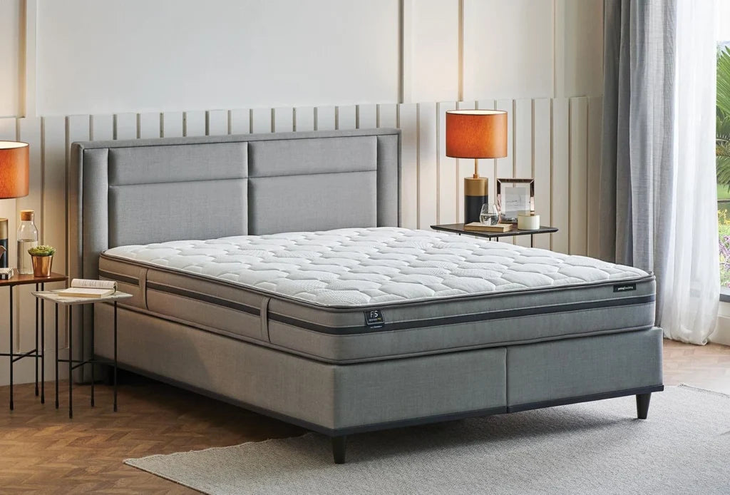 Yatas Bedding | Fresh Sense Baza 3 in 1 Set 160x200 Grijs 4705 | Boxsprings | Met Opbergruimte