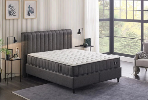 Yatas Bedding | Ionic Energy Pro Baza Incl. Matras 160x200 Antraciet | Boxspring | Met Opbergruimte