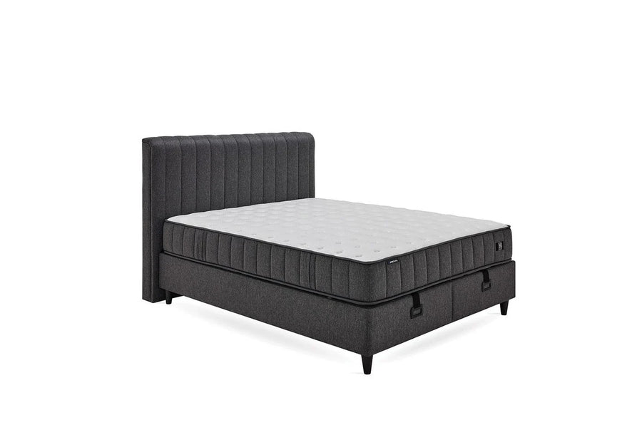 Yatas Bedding | Ionic Energy Pro Baza Incl. Matras 160x200 Antraciet | Boxspring | Met Opbergruimte