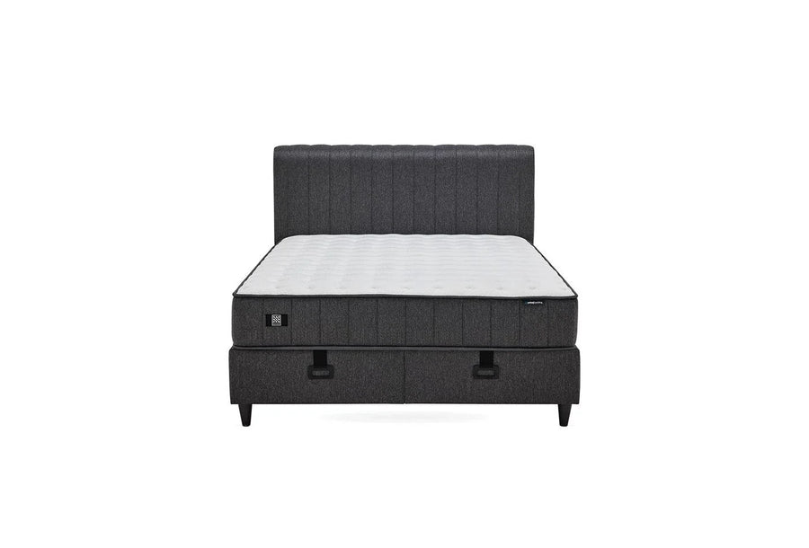 Yatas Bedding | Ionic Energy Pro Baza Incl. Matras 160x200 Antraciet | Boxspring | Met Opbergruimte