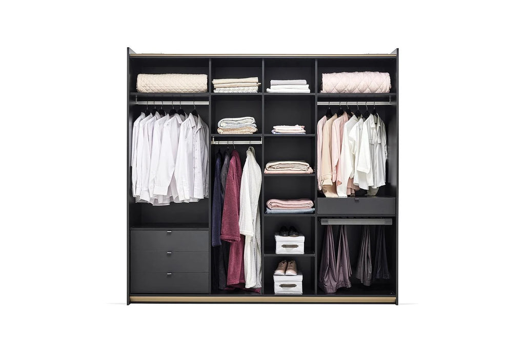 Legato Schuifdeurkast 240cm Zwart