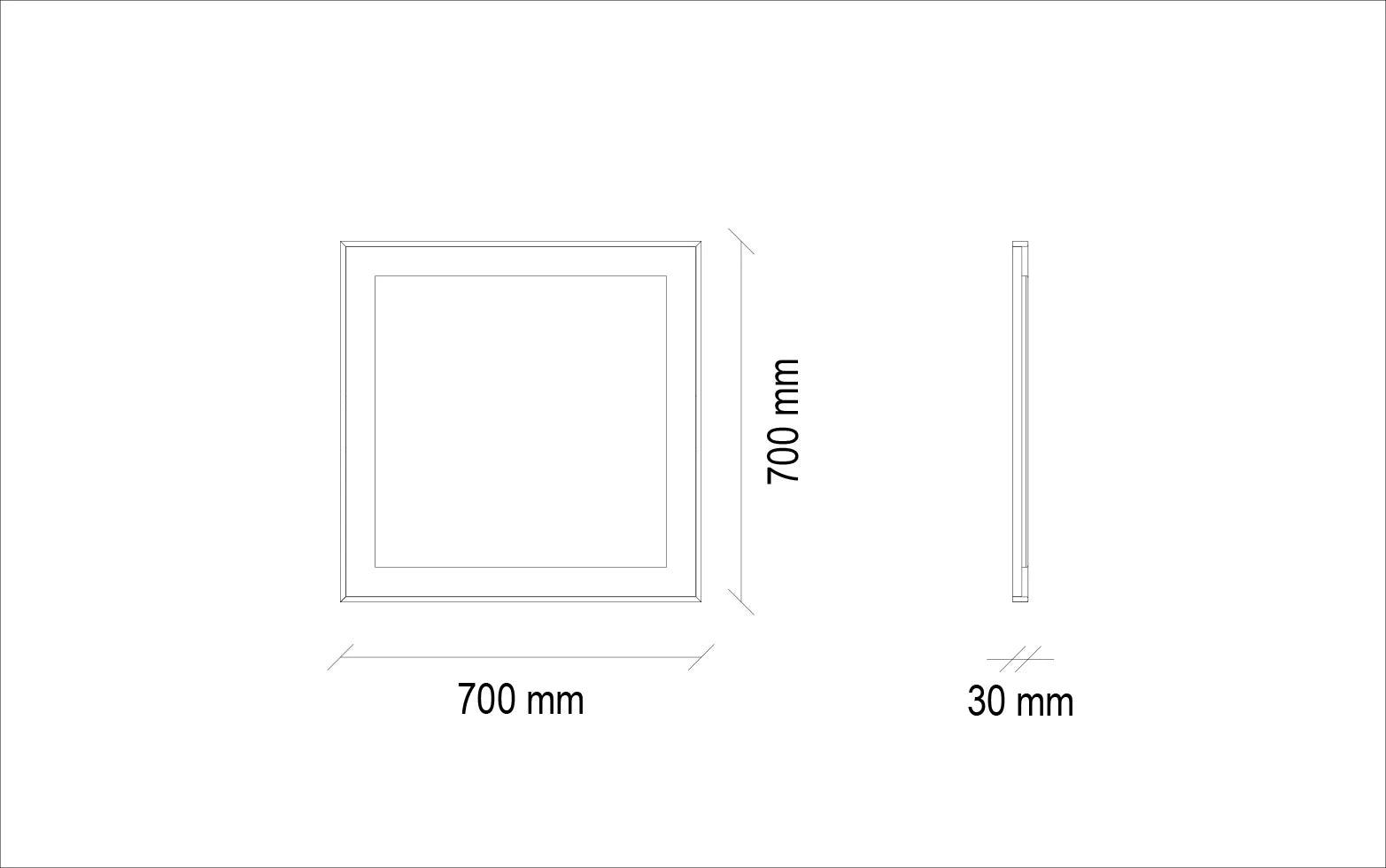 Legato Spiegel Dressoir Kast Wit 70x70