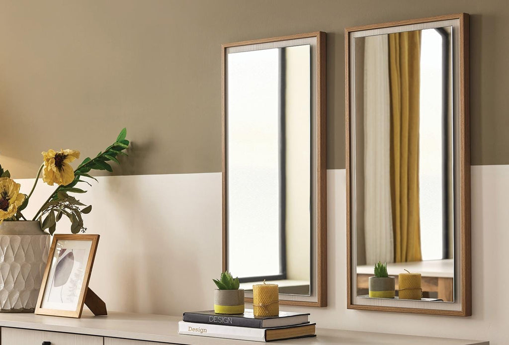 Loreto Spiegel Dressoir Kast 90x80 (set van 2)