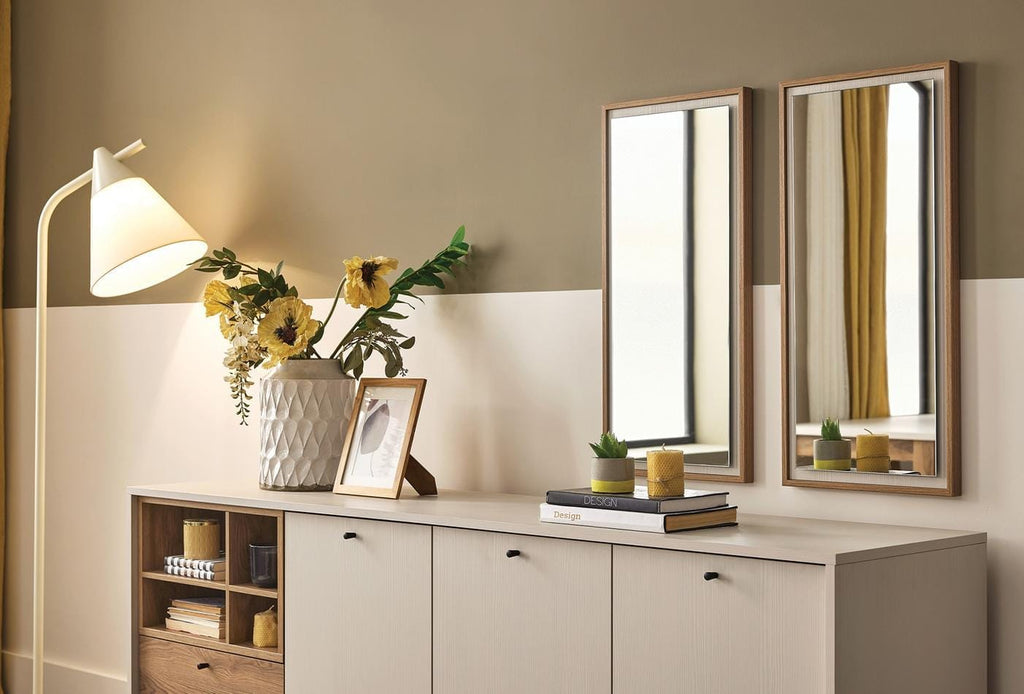 Loreto Spiegel Dressoir Kast 90x80 (set van 2)