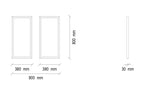 Loreto Spiegel Dressoir Kast 90x80 (set van 2)