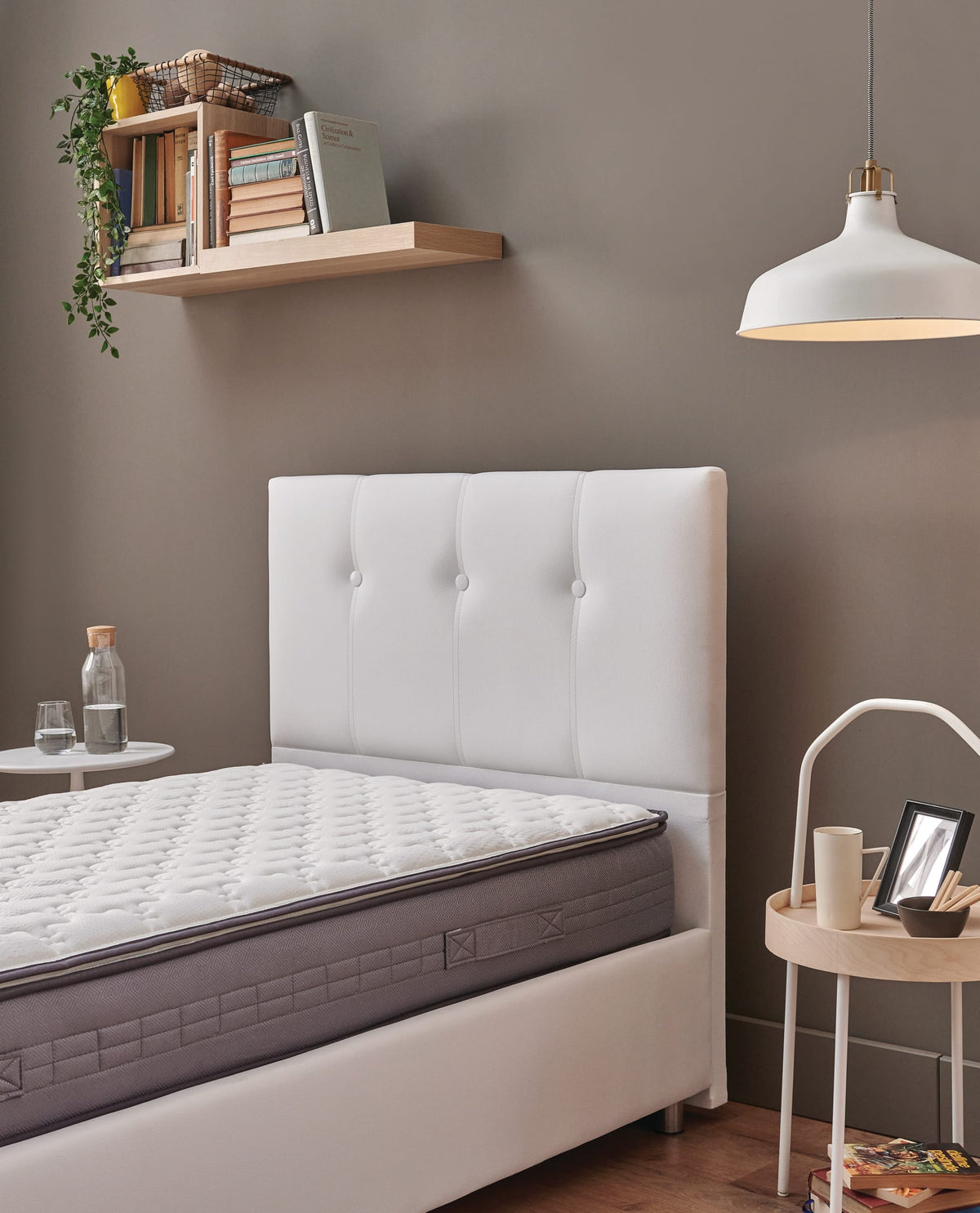 Yatas Bedding | Somni Baza Incl. Hoofdbord en Matras 3 in 1 Set | Boxsprings | Met Opbergruimte
