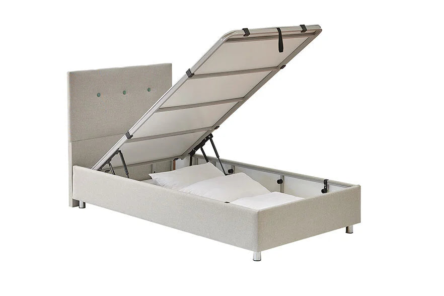 Yatas Bedding | Somni Baza Incl. Nova Hoofdbord 90x200 | Boxsprings | Met Opbergruimte