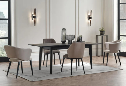 Riga Eettafel Zwart 160-200x90