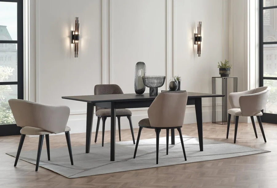 Riga Eettafel Zwart 160-200x90