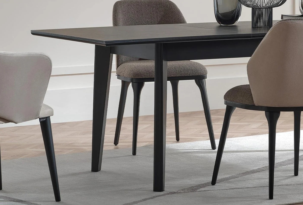 Riga Eettafel Zwart 160-200x90