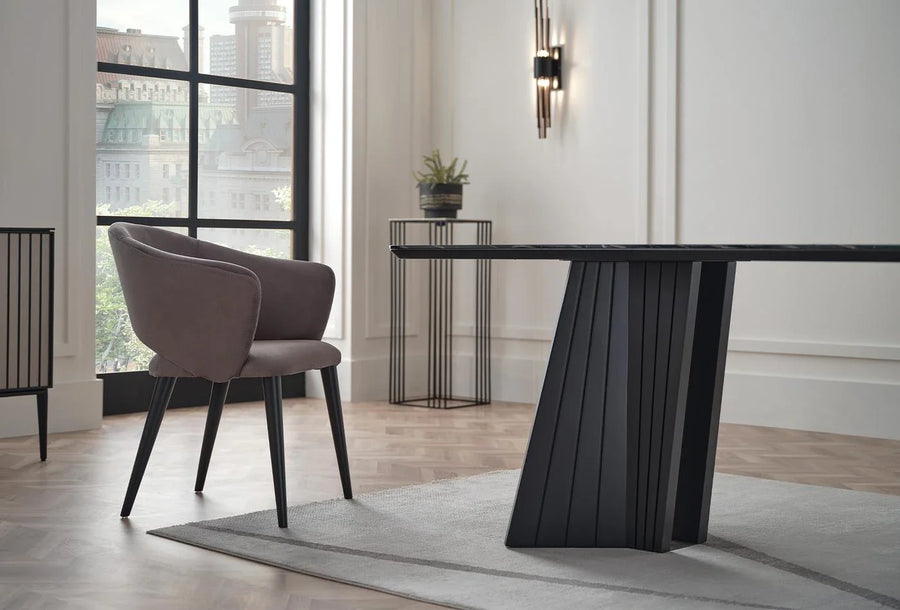 Riga Eettafel Zwart 160-200x90