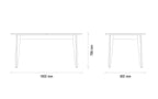 Riga Eettafel Zwart 160-200x90