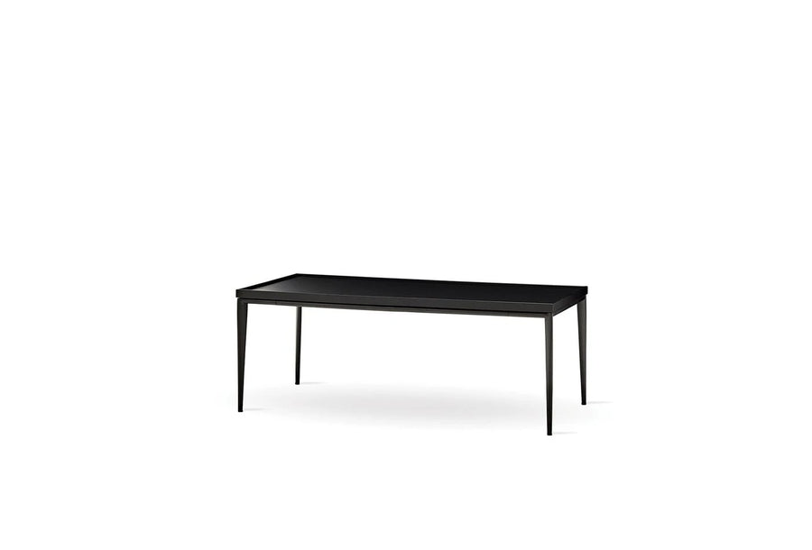 Riga salontafel van 115 cm in zwart marmerlook op witte achtergrond