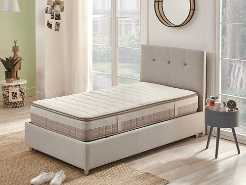 Yatas Bedding | Somni Baza Incl. Hoofdbord en Matras 3 in 1 Set | Boxsprings | Met Opbergruimte
