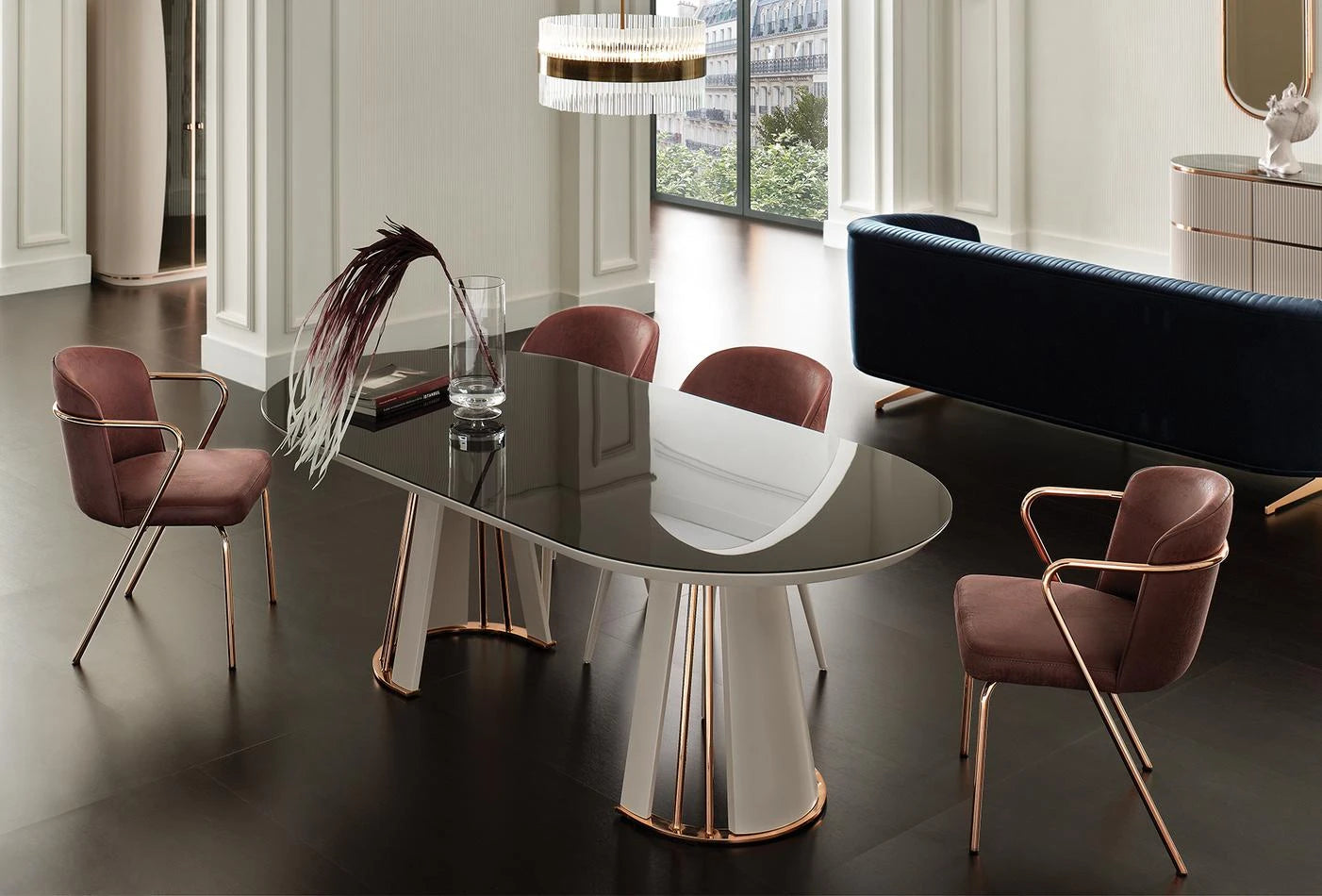 Vienna Eettafel 220x110 Poeder - Showroom Model -