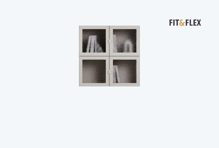 Fit & Flex Wandmodule met 4 Deuren, 80x80 cm (BxH)