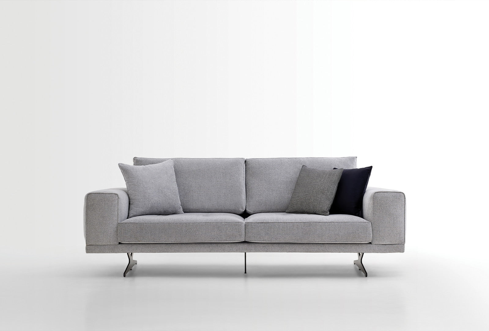 Bold 3-zits Fauteuil, Geweven Stof, Grijs