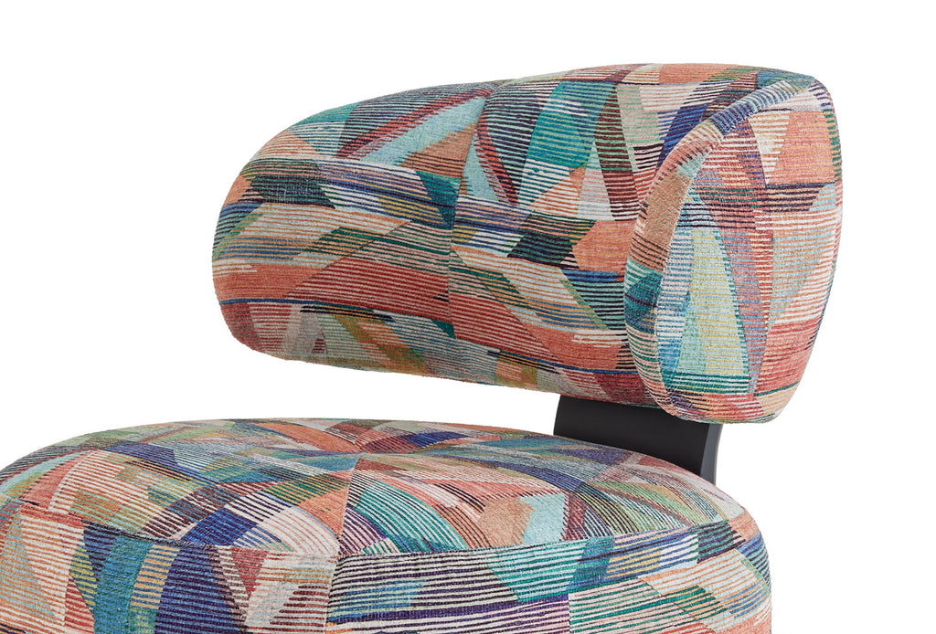 Soho Fauteuil - Draaibaar met Poten, Geweven Stof, Paars Khaki