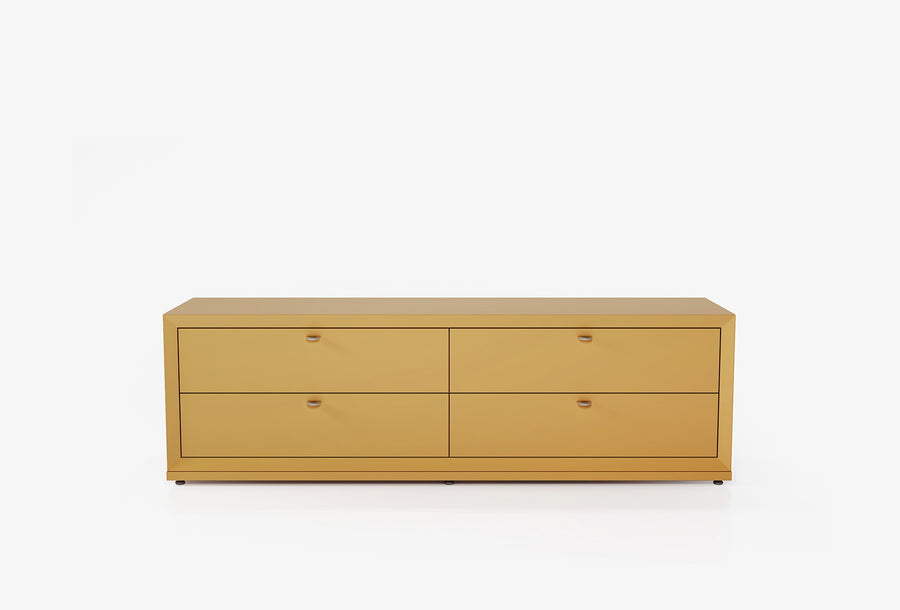 Fit & Flex 4 met Lade met Bedbodem Module - Geel, 160x49 cm (BxH)