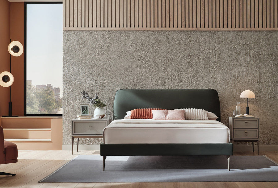 Hera Bed met Hoofdbord Fluweel Groen foto 4