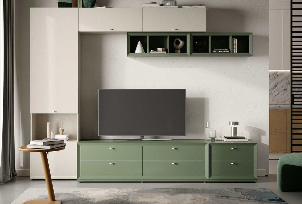 Fit & Flex 2 met Lade met Bedbodem Module - Groen, 60x49 cm (BxH)