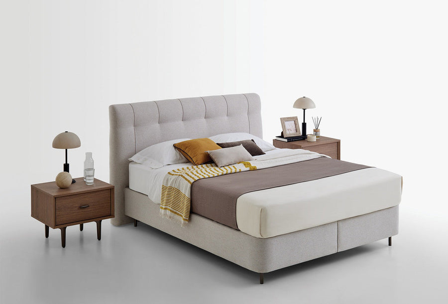 Paloma Boxspring met Hoofdbord 160x200 cm Creme foto 2