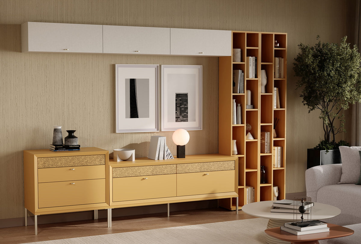 Fit & Flex Boekenkast - Geel, 40x217 cm (BxH)