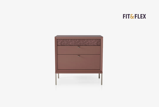 Fit & Flex 3 met Lade met Poten Module - Sorbet, 80x82 cm (BxH)
