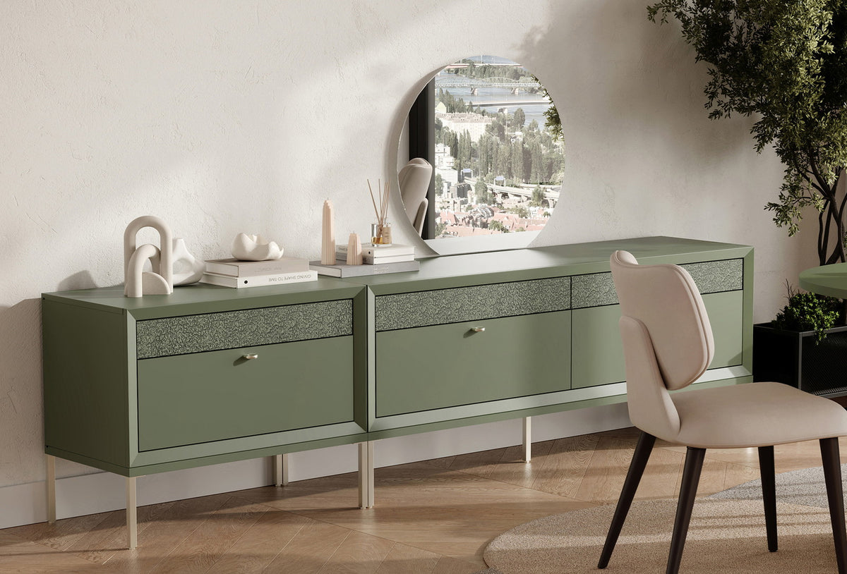 Fit & Flex 2 met Lade met Poten Module - Groen, 80x67 cm (BxH)