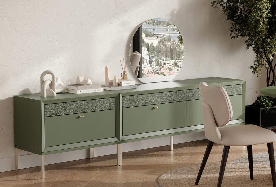 Fit & Flex 2 met Lade met Poten Module - Groen, 80x67 cm (BxH)