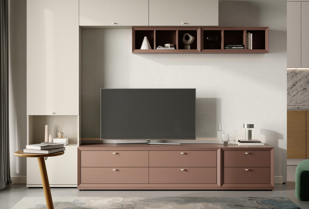 Fit & Flex 4 met Lade met Bedbodem Module - Sorbet, 160x49 cm (BxH)