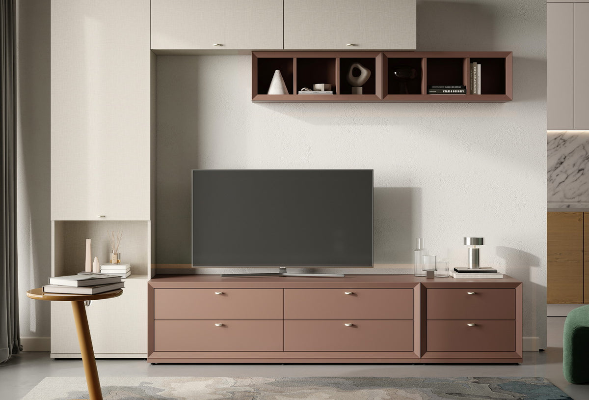 Fit & Flex 4 met Lade met Bedbodem Module - Sorbet, 160x49 cm (BxH)