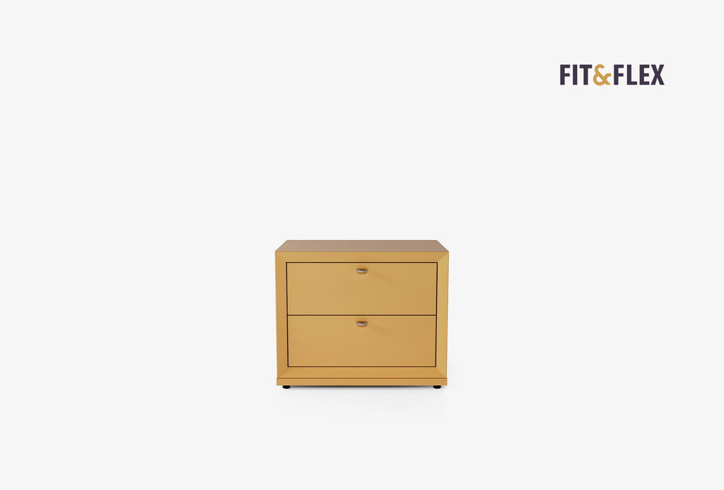 Fit & Flex 2 met Lade met Bedbodem Module - Geel, 60x49 cm (BxH)