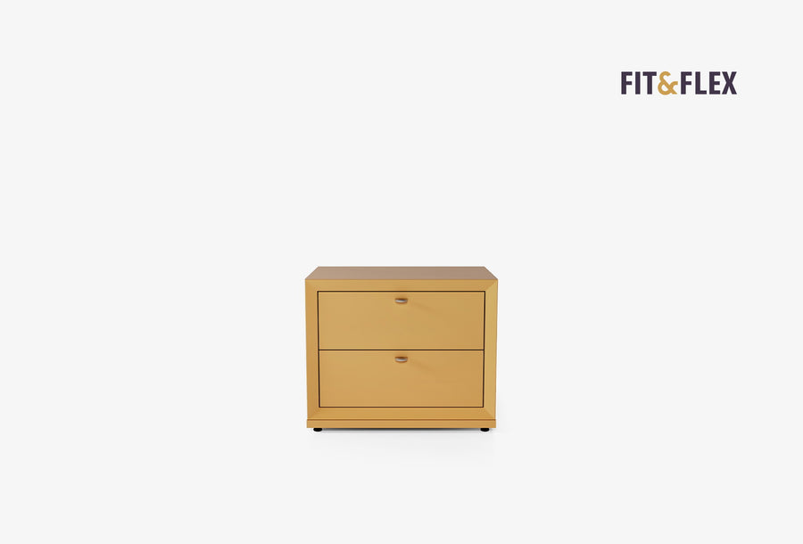 Fit & Flex 2 met Lade met Bedbodem Module - Geel, 60x49 cm (BxH)