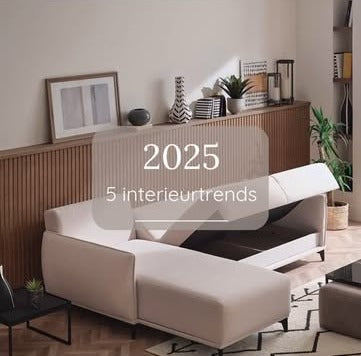 Vijf interieurtrends voor 2025 met een lichte hoekbank