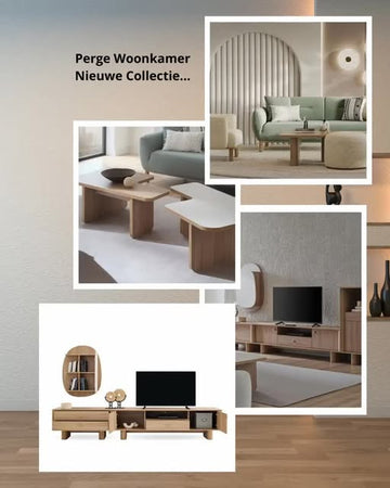 Perge woonkamer, nieuwe collectie met bank en tv meubel