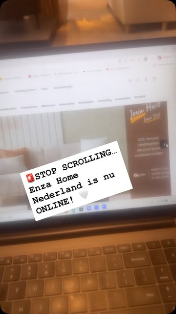 Enza Home Nederland is nu online, laptop met de webshop