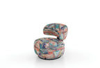Soho Fauteuil - Draaibaar met Poten, Geweven Stof, Paars Khaki