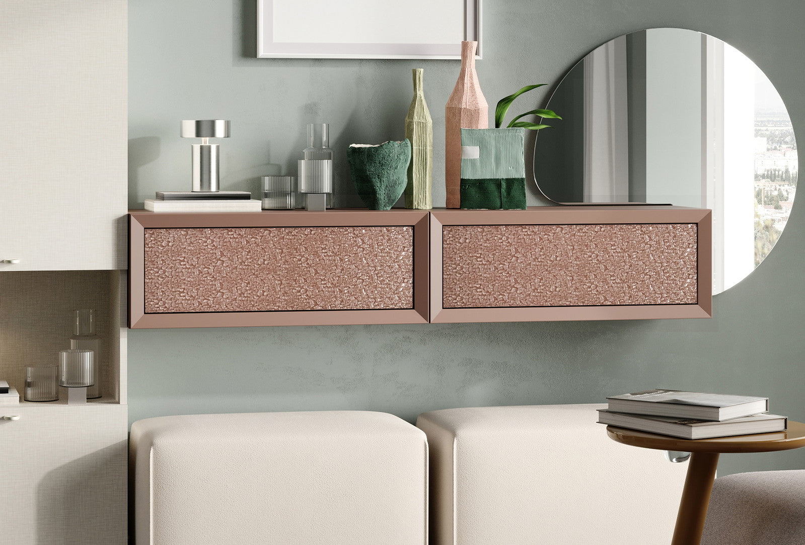 Fit & Flex Wandmodule met Lade - Sorbet, 80x30 cm (BxH)