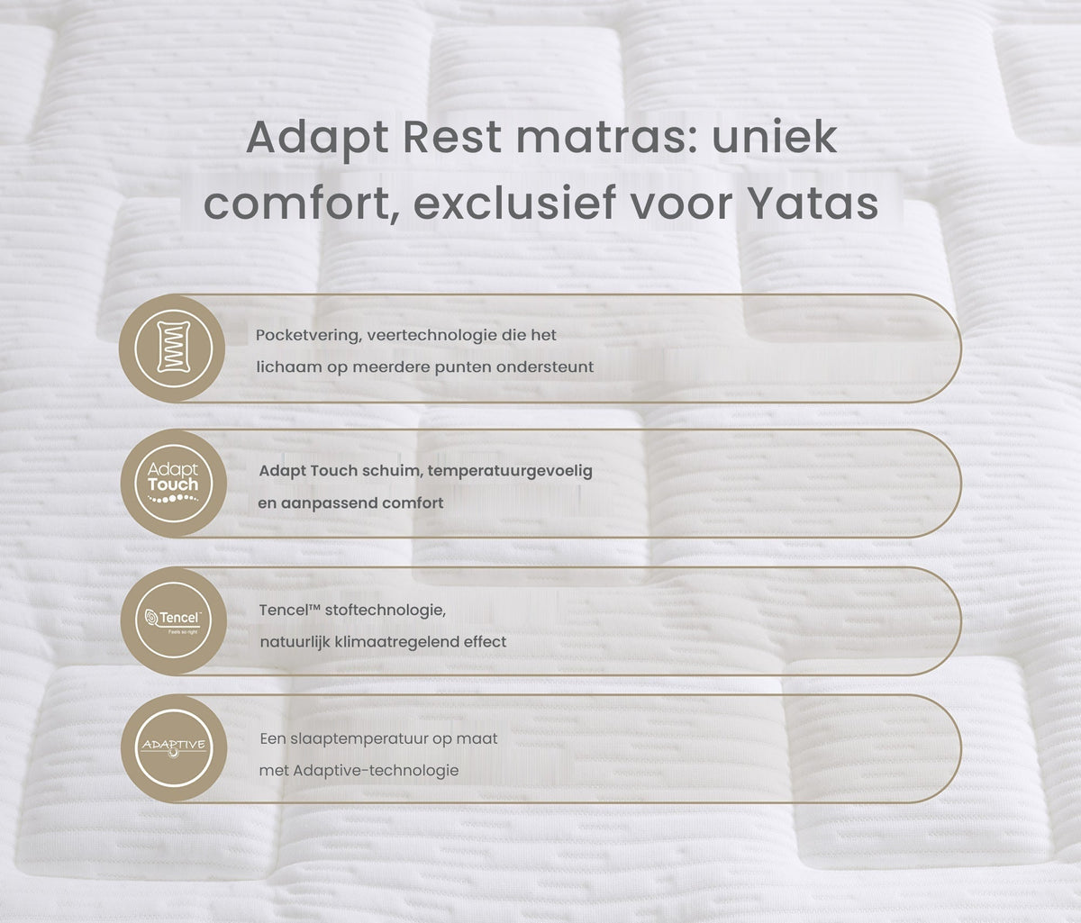 Adapt Rest   Pocketvering Matras van Yatas Bedding, afbeelding 5